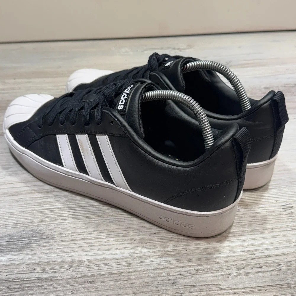 Adidas Streetcheck Cloudfoam Court Men's Sz 10 Low Black White